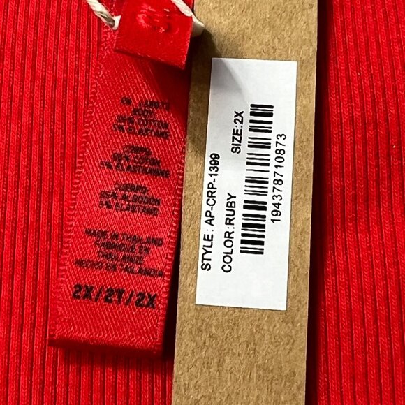 SKIMS Cotton Rib Super Crop Tank Ruby 2X - Picture 8 of 10